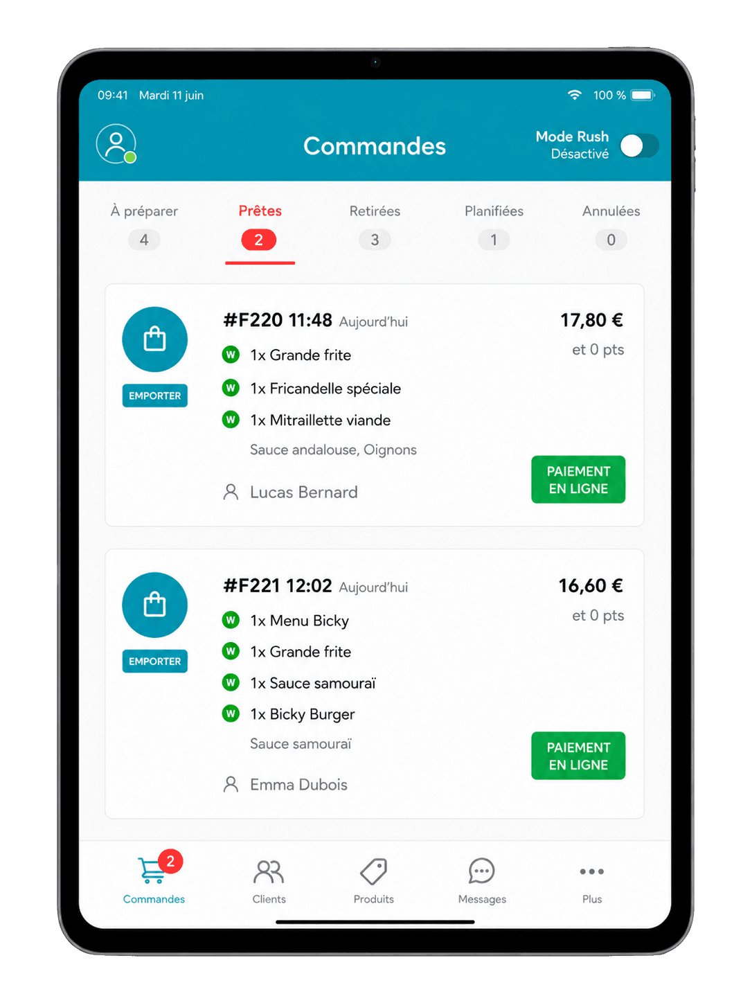 Digicommerce Manager — préparation et créneaux par fournée